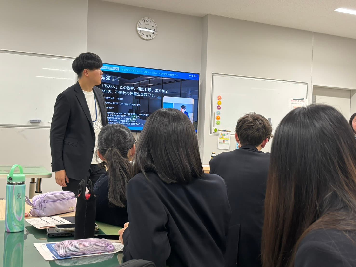 芝国際高等学校での講演の様子1